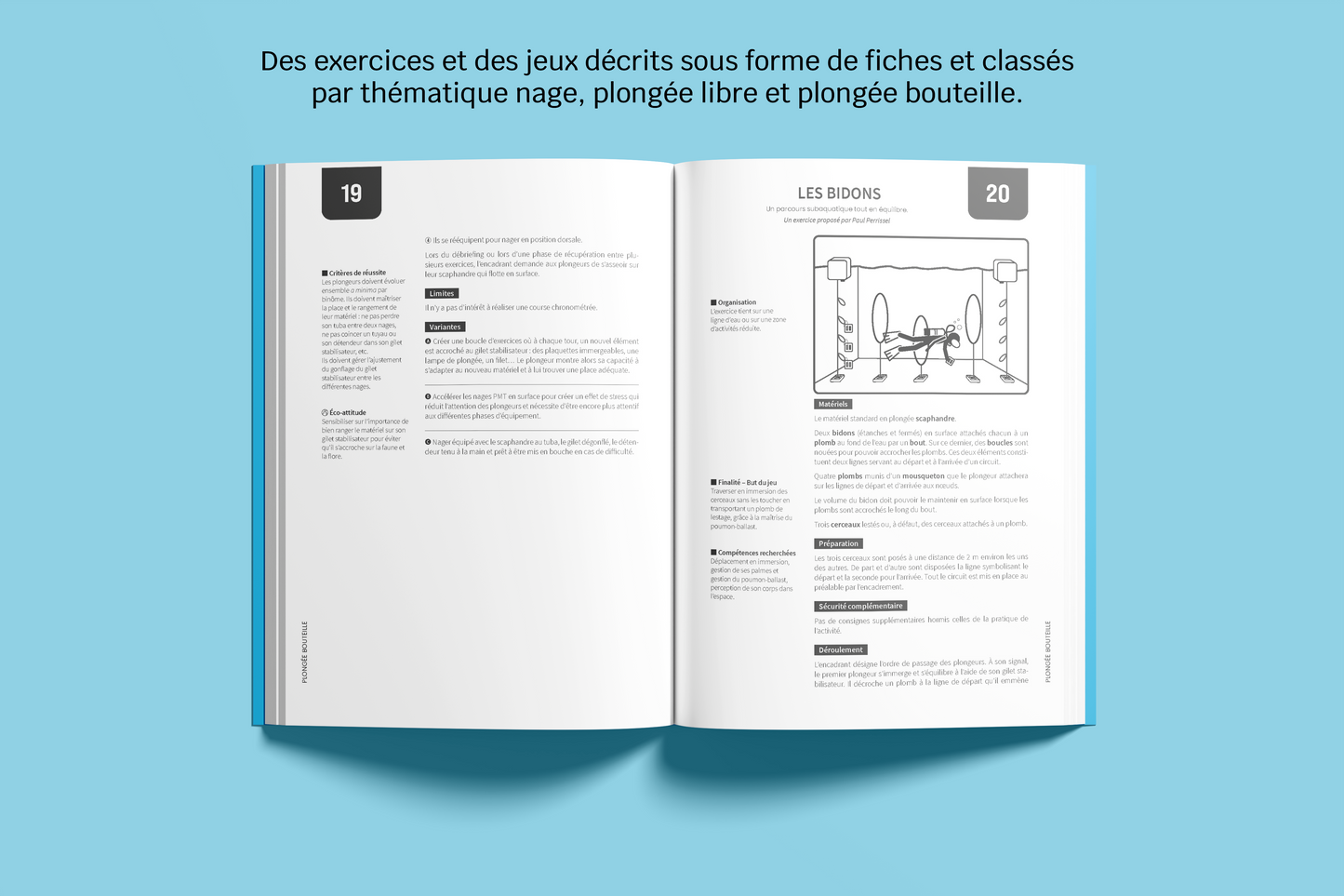 1 année d’entraînement de plongée subaquatique en piscine - Exercices et jeux