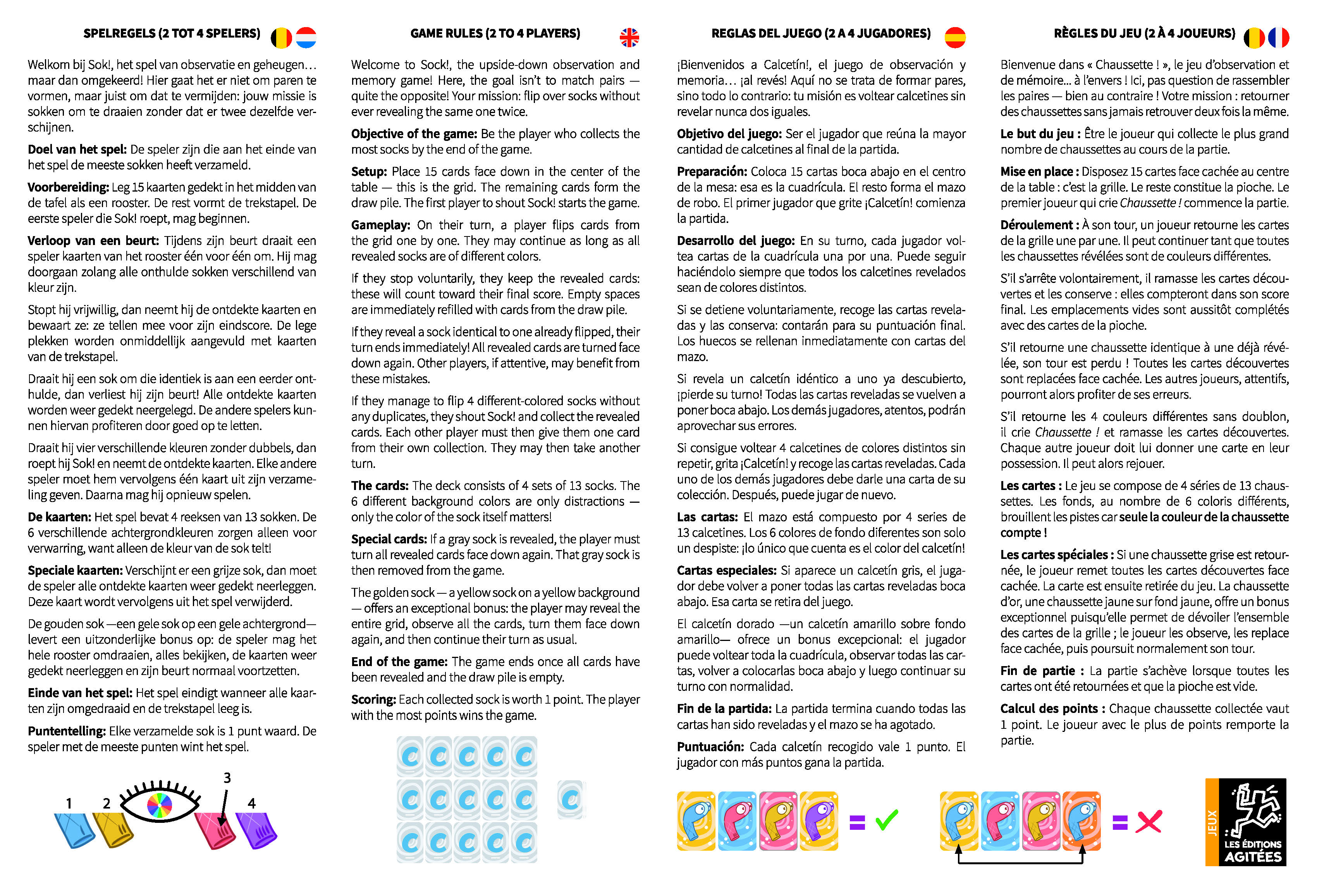 Jeu de cartes Chaussette !