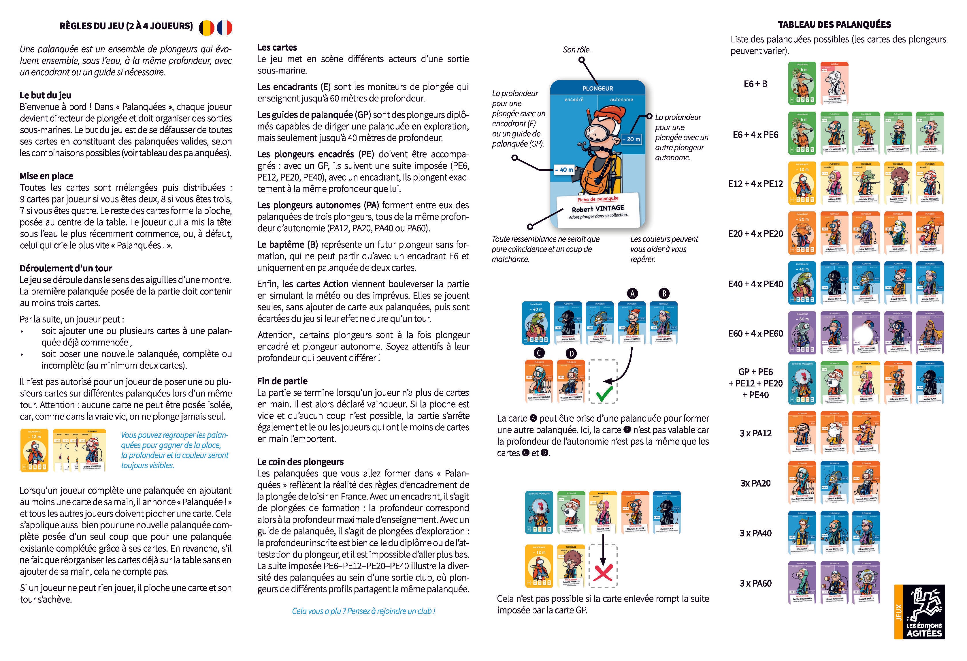 Jeu de cartes Palanquées