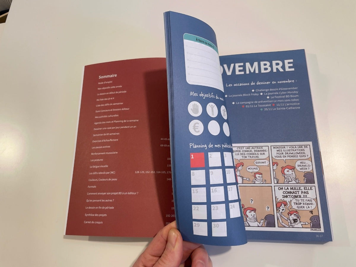 Le Carnet de bord du dessinateur, de la dessinatrice - Agenda perpétuel