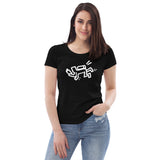 T-shirt Noir ajusté coton bio femme LEA Plongeuse