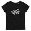 T-shirt Noir ajusté coton bio femme LEA Plongeuse